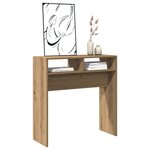 vidaXL Table console chêne artisanal 78x30x80 cm bois d'ingénierie