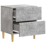 vidaXL Table de chevet 2 pc Gris béton 43 x 34 5 x 48 cm