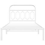 vidaXL Cadre de lit métal sans matelas et tête de lit blanc 100x200 cm