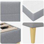 vidaXL Cadre de lit Gris clair 120 x 200 cm Polyester