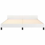 vidaXL Cadre de lit avec tête de lit sans matelas blanc 160x200 cm