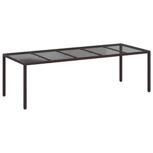 vidaXL Table de Jardin Marron 250 x 100 x 75 cm polyrotin