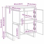 vidaXL Buffets 3 Pièces chêne artisanal 180 x 35 x 70 cm