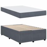 vidaXL Cadre de lit avec matelas Autre Gris foncé 120 x 200 cm Velours
