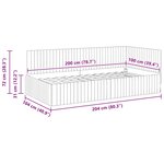 vidaXL Cadre de lit d'angle Bleu 100 cm x 200 cm tissu