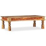 Vidaxl table basse bois de sesham et de manguier 110 x 60 x 38 cm
