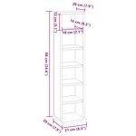 vidaXL Armoire à CD Blanc brillant 21x20x88 cm Bois d'ingénierie