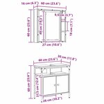 vidaXL Ensemble de mobilier de salle de bain avec étagère 2 Pièces Marron