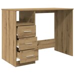 vidaXL Bureau chêne artisanal 102x76x50 cm bois d'ingénierie