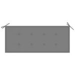 vidaXL Banc de jardin 2 places avec coussin 120 cm Bois d'eucalyptus
