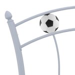 vidaXL Cadre de lit avec design de football Gris Métal 90x200 cm