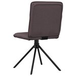 vidaXL Chaises à manger lot de 6 marron foncé tissu