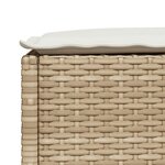 vidaXL Salon de jardin avec coussins 8 Pièces beige résine tressée