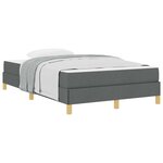 vidaXL Lit à ressorts avec matelas Gris foncé 120 x 200 cm tissu