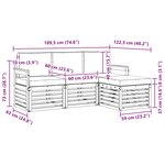 vidaXL Ensemble de canapés d'extérieur 4 Pièces Blanc et Beige