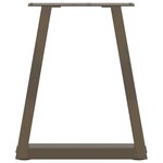 vidaXL Pieds de table basse en forme de V  2 pièces  acier naturel  38 x (42-43 3) cm