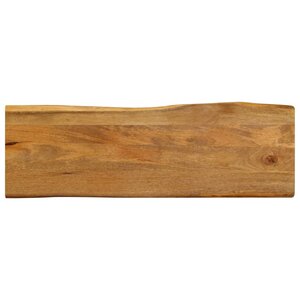 vidaXL Dessus de table 120x40x3 8 cm bord vivant bois massif manguier