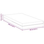 vidaXL Matelas Blanc 80 x 160 cm Mousse
