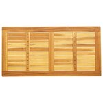 vidaXL Plateau de table 110 x 55 x 2 2 cm en teck massif rectangulaire