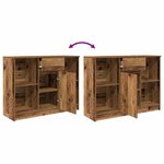 vidaXL Buffet avec tiroir vieux bois 101x35x76 cm bois d'ingénierie