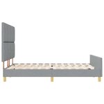 cadre de lit vidaXL Gris clair 160x200 cm Tissu