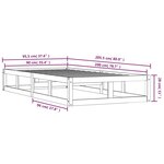 vidaXL Cadre de lit Blanc 90x200 cm Bois massif