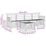 vidaXL Ensemble de canapés d'extérieur 5 pc Blanc Bois d'Acacia Massif