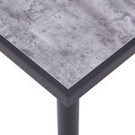 vidaXL Table à manger Noir et gris béton 200x100x75 cm MDF