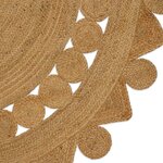 vidaXL Tapis Marron Ø 240 cm Jute