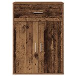vidaXL Buffet avec tiroir Vieux bois 79 x 38 x 80 cm Bois d'ingénierie