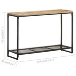 vidaXL Table console 110x35x75 cm Bois de manguier massif
