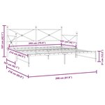 vidaXL Lit de jour avec gigogne sans matelas noir 107x203 cm acier
