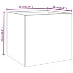 vidaXL Jardinière 32x30x29 cm acier corten