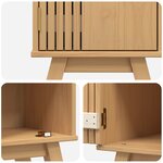 Cabinet de salle de bain vidaXL Marron 35x30x159 cm en bois de pin massif