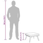 vidaXL Repose-pied de jardin avec coussin 60x60x29 cm Bois d'acacia