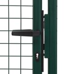 vidaXL Portail de clôture acier 100x125 cm vert