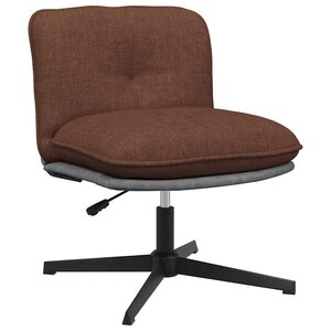 vidaXL Chaise pivotante de bureau Marron Tissu