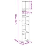 vidaXL Bibliothèque chêne marron 40x30x189 cm bois d'ingénierie