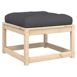 vidaXL Salon de jardin 7 Pièces avec coussins Bois de pin massif