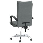 Chaise fauteuil siège pivotante de inclinable de bureau informatique étude foncé tissu gris 02_0024244