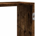 vidaXL Étagère murale chêne fumé 129x18x42 cm bois d'ingénierie