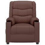 vidaXL Fauteuil de massage électrique Marron Similicuir