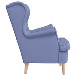 vidaXL Fauteuil bleu jean 74x84x100 cm tissu