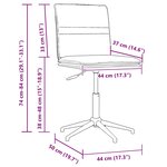 vidaXL Chaise à manger Gris foncé Velours