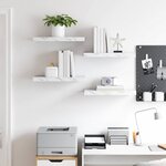 vidaXL Étagère Murale 4 Pièces Marbre blanc 50 x 23 5 x 4 cm