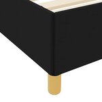 vidaXL Cadre de lit avec matelas Noir 90 x 200 cm tissu