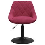 vidaXL Chaises pivotantes à manger lot de 2 bordeaux velours