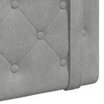 vidaXL Tête de lit suspendue Avec lumière LED Gris clair Velours