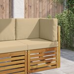 vidaXL Coussin de canapé d'extérieur 3 Pièces Beige Polyester