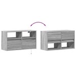 vidaXL Meuble TV mural avec lumières LED sonoma gris 80x31x45 cm